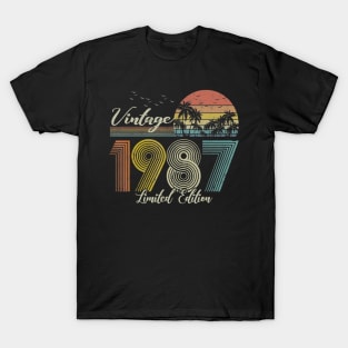 Vintage 1987 Limited Edition Men Women 33 Birthday T-Shirt